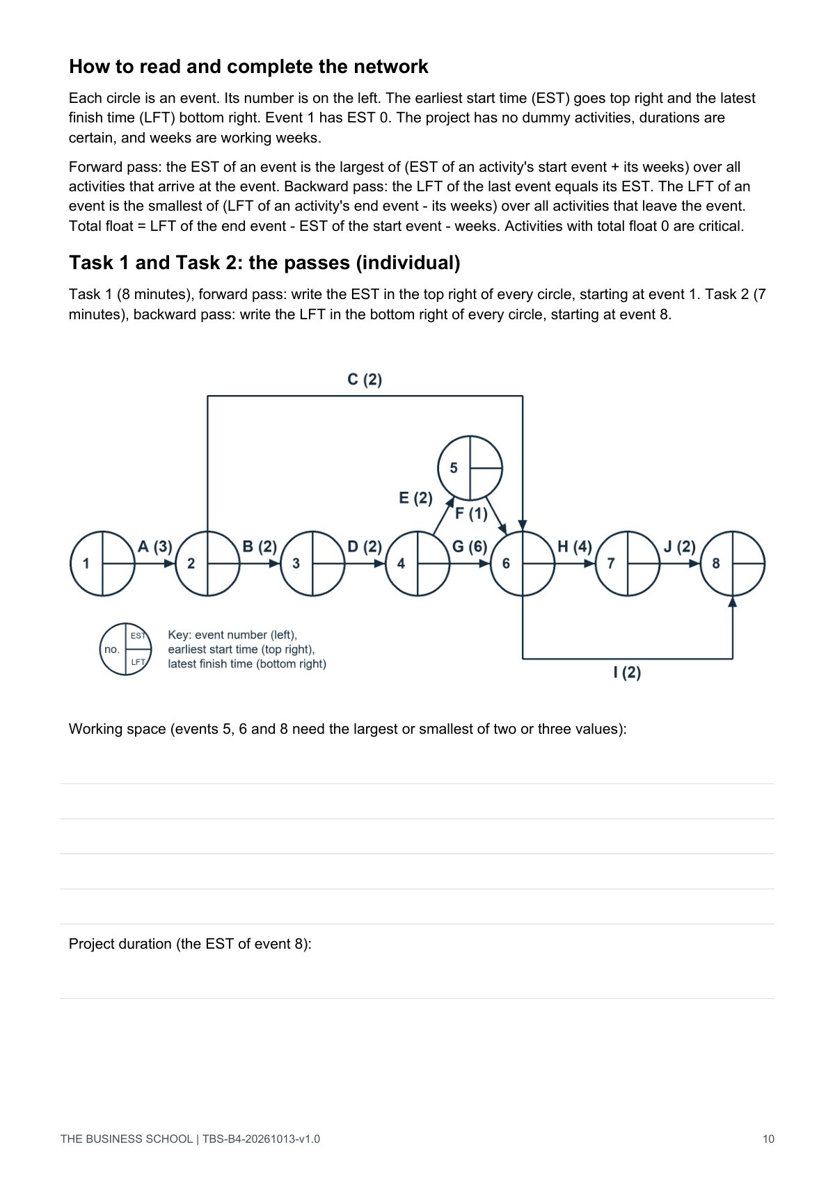 Page 10: the blank network to complete