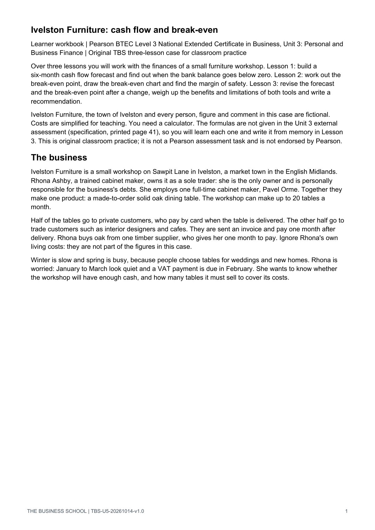 Page 1: the case and key facts