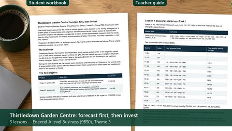 Pages from Thistledown Garden Centre: forecast first, then invest