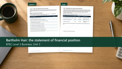 Pages from Bartholm Hair: the statement of financial position