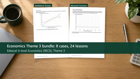 Pages from Economics Theme 3 bundle: 24 lessons, 8 original cases