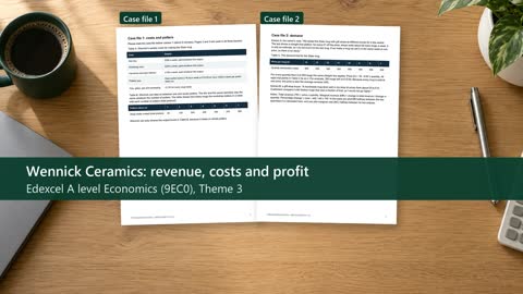 Pages from Wennick Ceramics: revenue, costs and profit