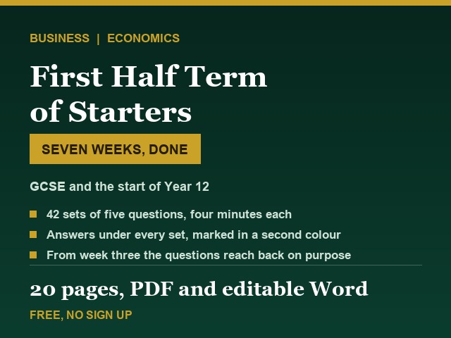 Your First Half Term of Starters